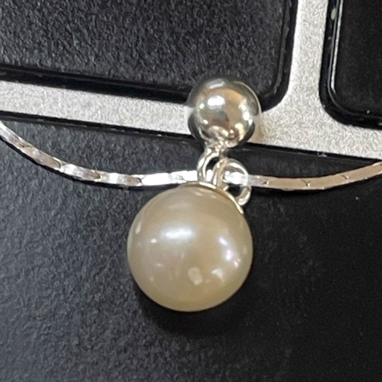 925 Silver Necklace Round Cultured Freshwater Pearls with silver beads