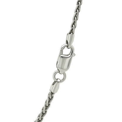 Sterling Silver Rhodium Plated Wheat Chain (2.20 mm)