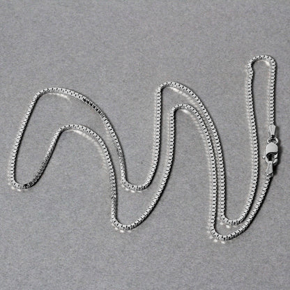 Sterling Silver Rhodium Plated Box Chain (1.10 mm)