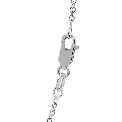 Sterling Silver Rhodium Plated Round Cable Chain (1.10 mm)