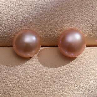 Light Purple/Lavender Cultured Freshwater Pearl Stud Earrings in 999 Silver Hypoallergenic and Gentle on Sensitive Skin